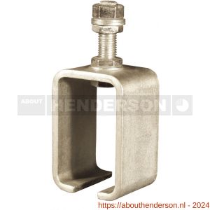 Henderson 4R/307S schuifdeurbeslag 307 raildrager plafond open staal voor rail 307 - Y20300682 - afbeelding 1