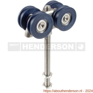 Henderson 56X/250/SS schuifdeurbeslag Soltaire 250 hangrol met verlengd draadeind RVS voor rail 250 - Y20300525 - afbeelding 1