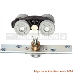 Henderson 61B/4 vouwdeurbeslag Pacer vouw hangrol met vlakke plaat voor rail 600AN - Y20300827 - afbeelding 1