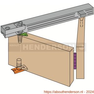 Henderson vouwdeurbeslag Bi-fold B10/2 verpakte set 1067 mm - Y20301237 - afbeelding 1