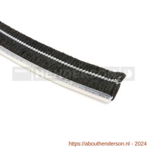 Henderson BS10B vouwdeurbeslag Securefold rail afdichting borstel zwart per meter - Y20300845 - afbeelding 1