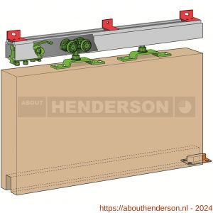 Henderson H100E/15 verpakte 280-Husky schuifdeurbeslag set 1500 mm staal 100 kg - Y20300147 - afbeelding 1
