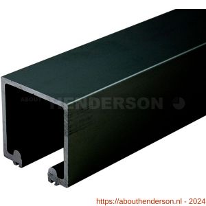 Henderson 250/2000B vouw- en schuifdeurbeslag Securefold-Solitaire bovenrail 2000 mm aluminium zwart - Y20301275 - afbeelding 1