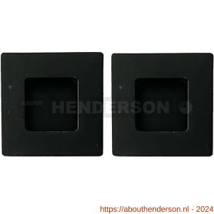 Henderson schuifdeurbeslag accessoires 353/B inlaatkom vierkant set 2 stuks 50 mm zwart - Y20301252 - afbeelding 1