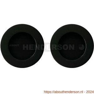 Henderson schuifdeurbeslag accessoires 385/B inlaatkom rond set 2 stuks 50 mm zwart - Y20301250 - afbeelding 1