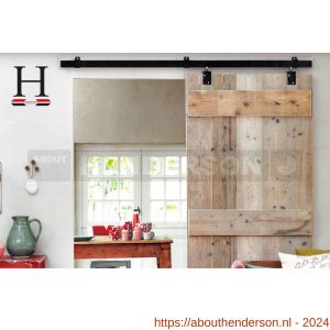 Henderson 290W/20 verpakte schuifdeurbeslag set Home 290 op wand wit 2000 mm - Y20301158 - afbeelding 1