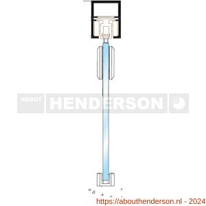 Henderson EM/G Evolve Magnetic schuifdeurbeslag Evolve garnituur enkele glasdeur 2100 mm 100 kg - Y20301266 - afbeelding 1