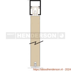 Henderson EM/H Evolve Magnetic schuifdeurbeslag Evolve garnituur enkele houten deur 2100 mm 100 kg - Y20301267 - afbeelding 1