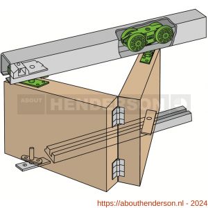 Henderson HF40/15 vouwdeurbeslag Husky Folding verpakte set 1500 mm staal 40 kg - Y20300851 - afbeelding 1