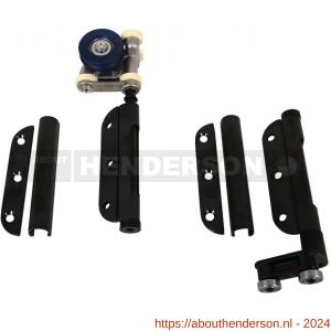 Henderson SF2RB vouwdeurbeslag Securefold eindhangrol set rechts zwart 100 kg - Y20300939 - afbeelding 1