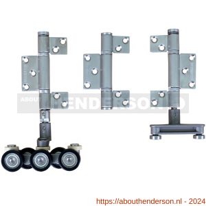 Henderson SFBR4S vouwdeurbeslag Securefold onderlopend middenhangrol set satin 80 kg - Y20301103 - afbeelding 1