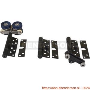 Henderson SFU4B vouwdeurbeslag Securefold Ultra middenhangrol set zwart - Y20300877 - afbeelding 1