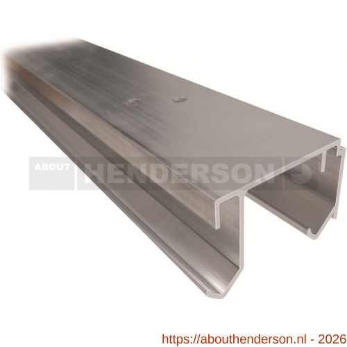 Henderson 20A/6100 schuifdeurbeslag Double Top bovenrail aluminium dubbel 6100 mm 45 kg - Y20300271 - afbeelding 1