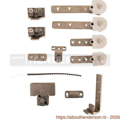 Henderson TEL120/3 schuifdeurbeslag telescopisch set voor drie deuren 120 kg - Y20300613 - afbeelding 1