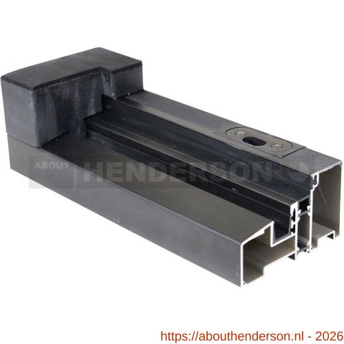 Henderson SFDBU vouwdeurbeslag Securefold aluminium dorpel buitenvouwend zwart per meter - Y20301207 - afbeelding 1